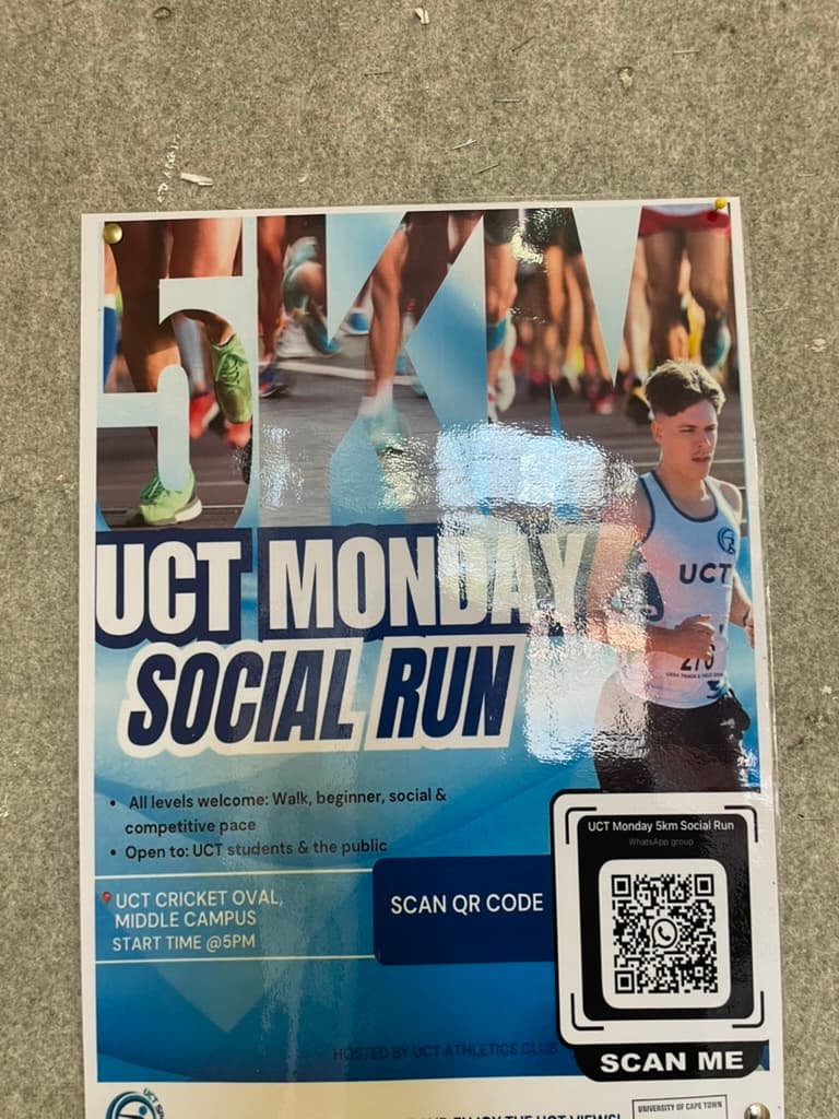 Monday 5km Social Run flyer